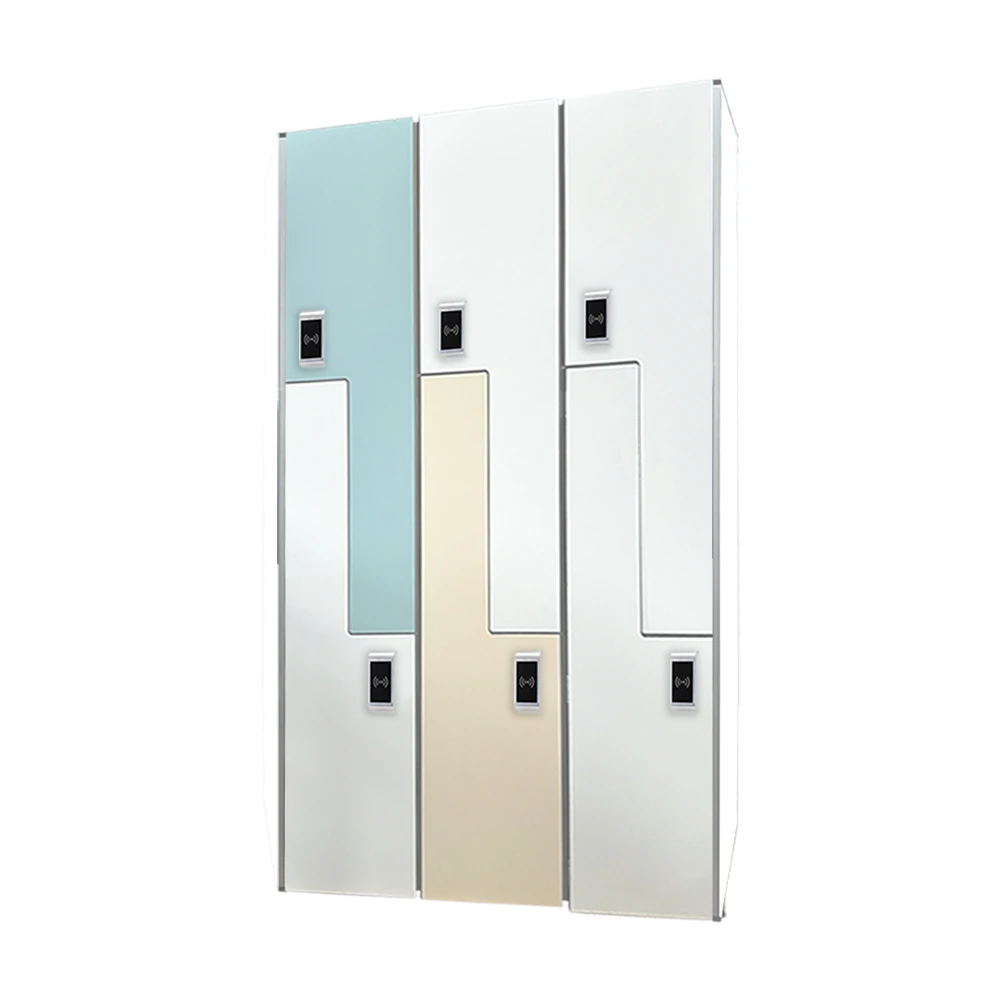 Aluminum frame z-shaped hpl locker