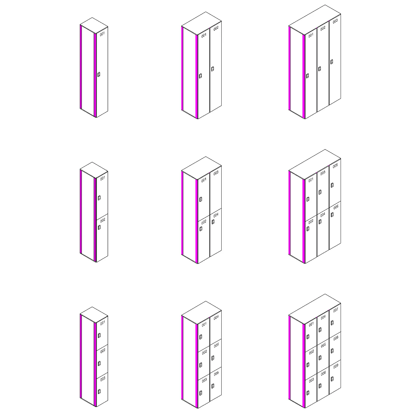 Aluminum Frame HPL Locker