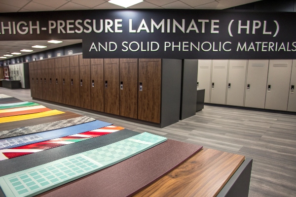 HPL and solid phenolic locker materials