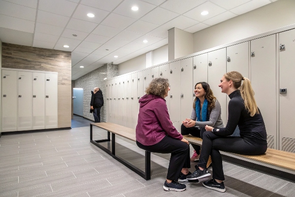 Modern gym lockers