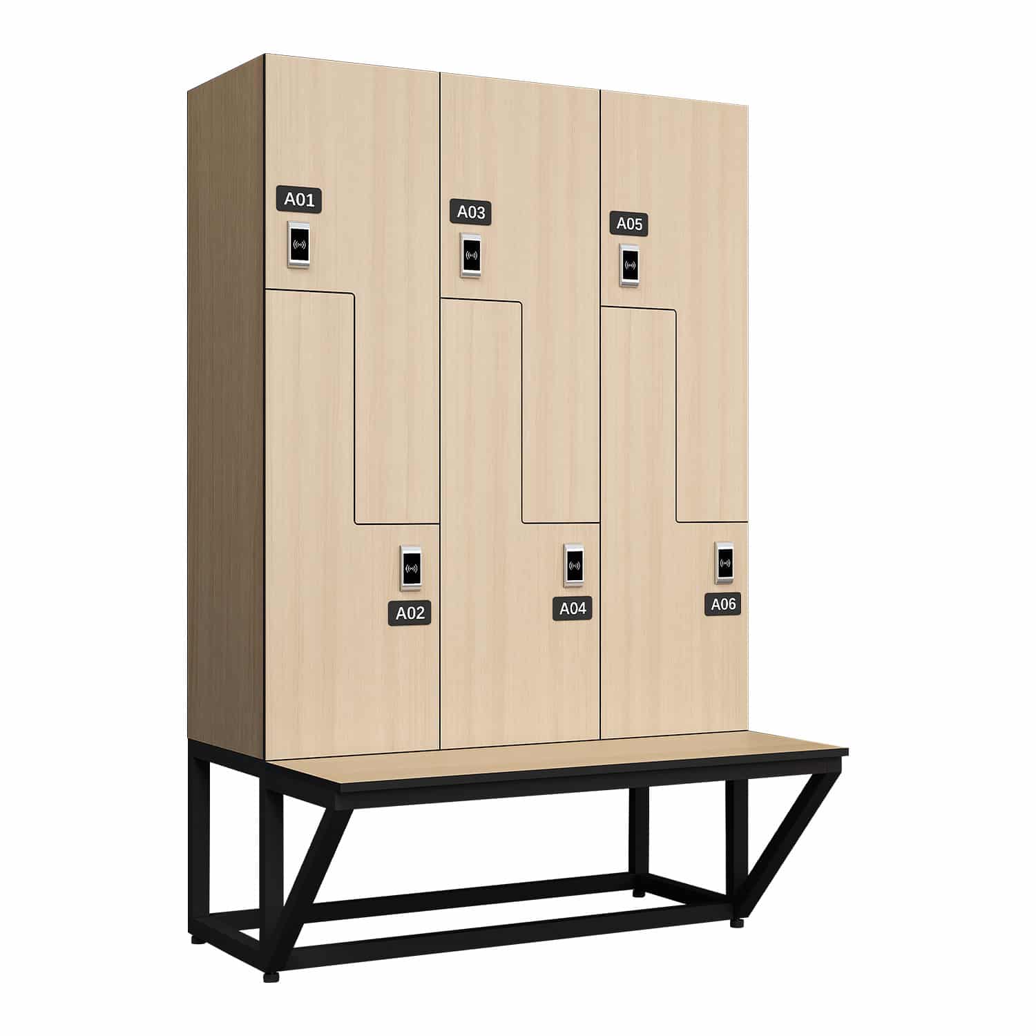 HPL locker with bench